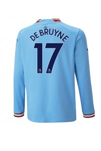Manchester City Kevin De Bruyne #17 Voetbaltruitje Thuis tenue 2022-23 Lange Mouw